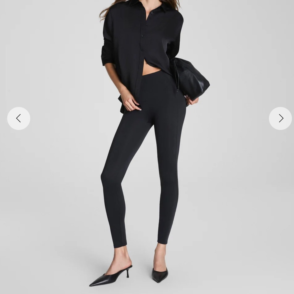 Spanx Scuba Dressy Leggings - black